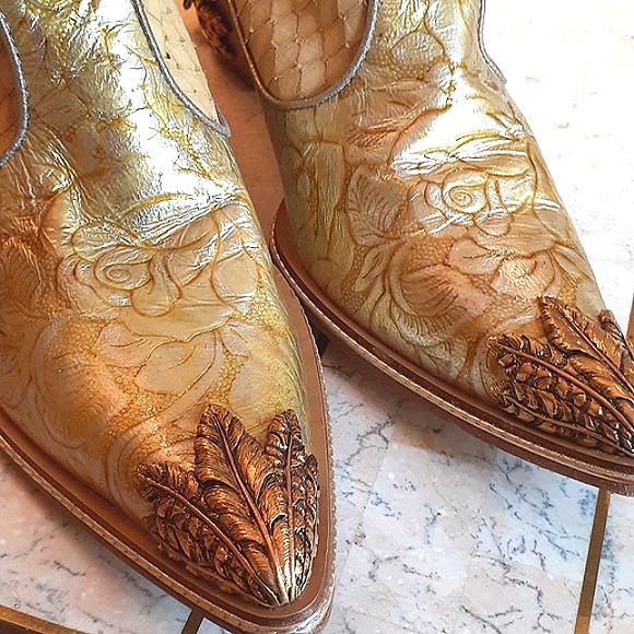 Vintage Giuseppe Zanotti chief head boots, python snake, rare- SZ- 8, NEW - Picture 8 of 15